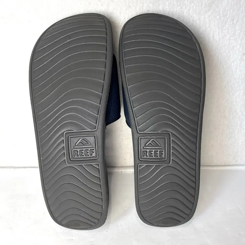 Reef One Slide Shoes Mens Size 12 Navy wSlip On Sandals Comfort Casual New